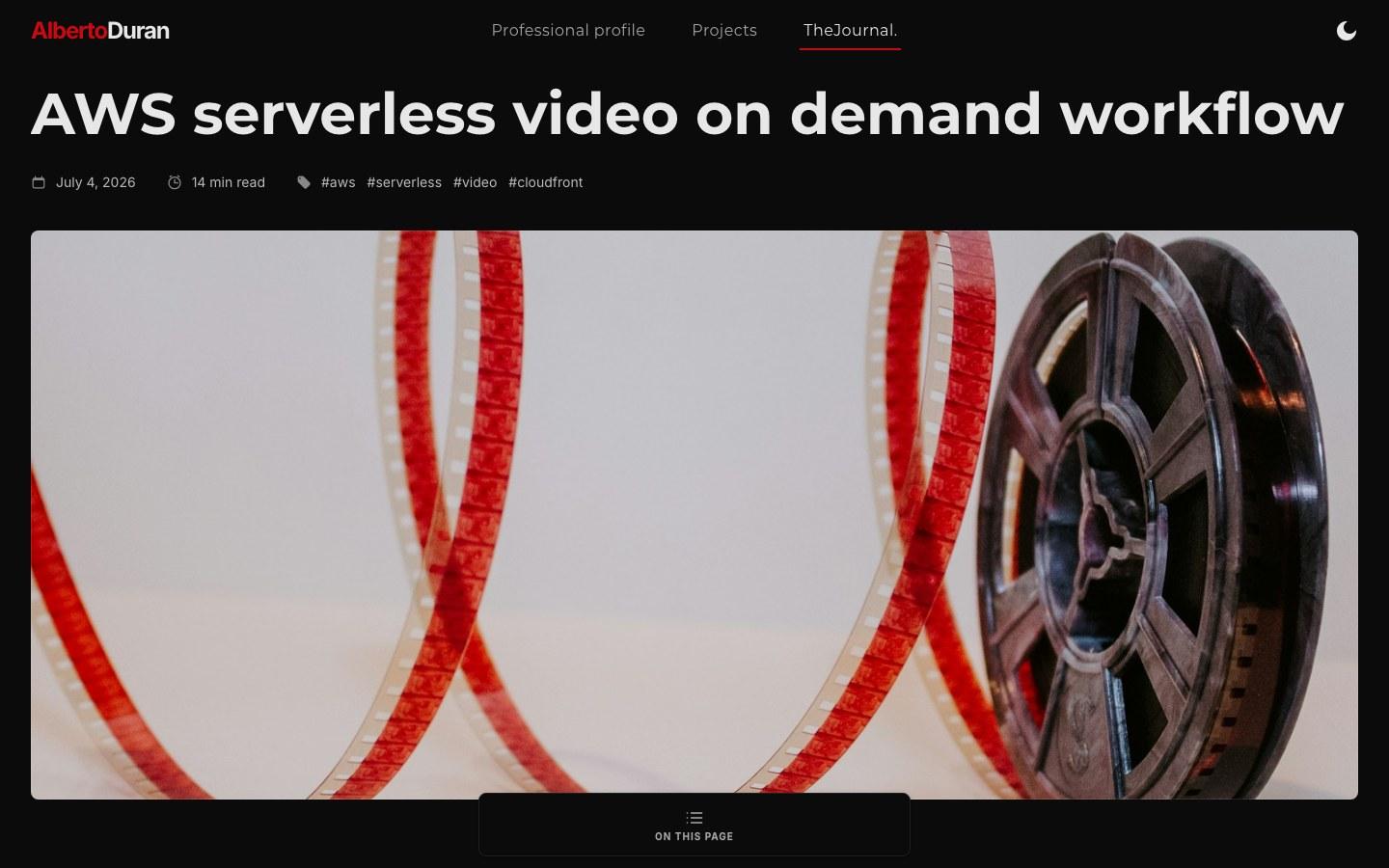 A theJournal publication about the AWS serverless video workflow